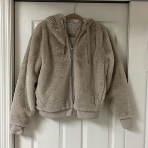 Athleta Cream Teddy Jacket